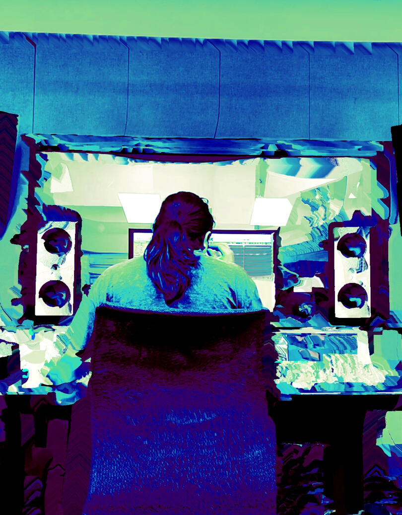 Discflame sitting in a studio